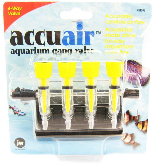 JW Fusion Accuair 4 Way Aquarium Gang Valve 4 Way Gang Valve