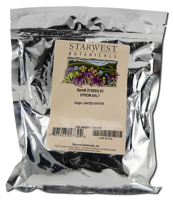 Starwest Botanicals - Medicinal Herbs 1 lb, Epsom Salt